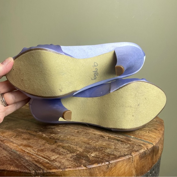 Michelangelo Diana Lavender Satin High Heels Rhinestone Embellishment Sz 7.5 M - Picture 11 of 13